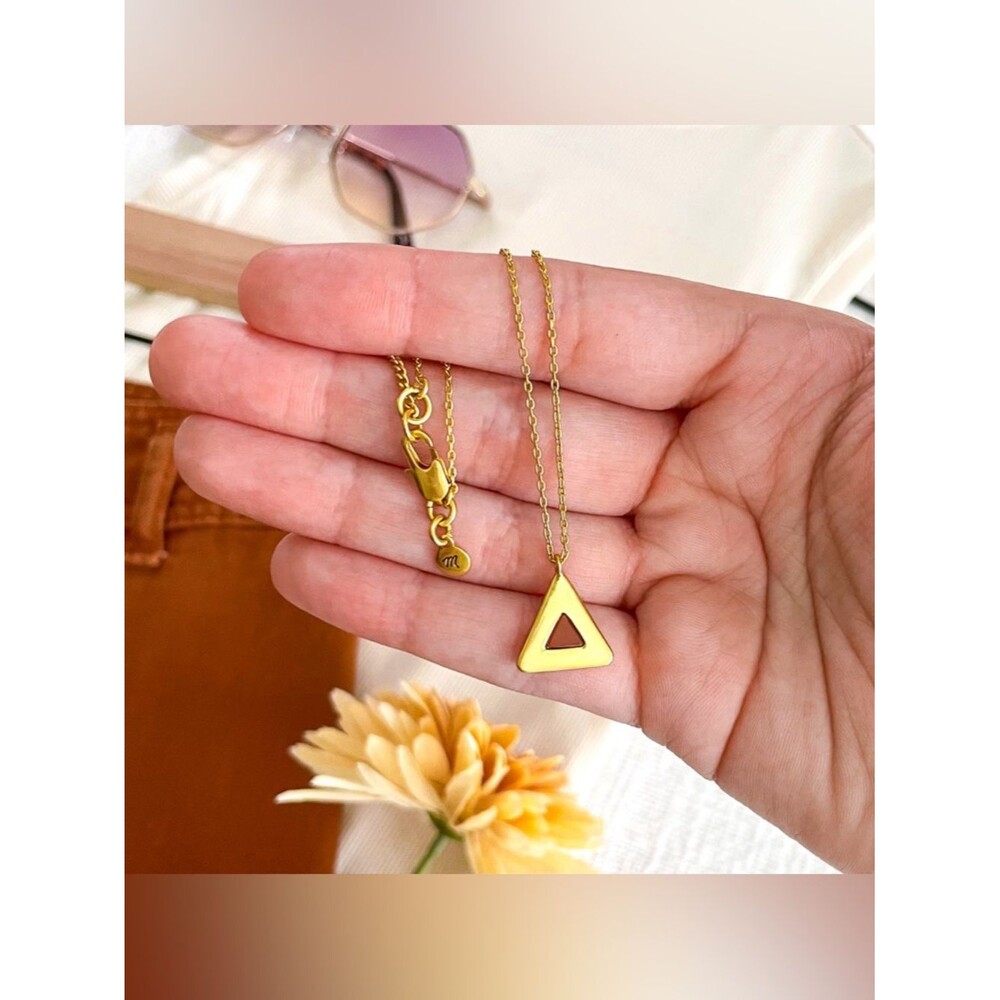 Madewell triangle necklace.